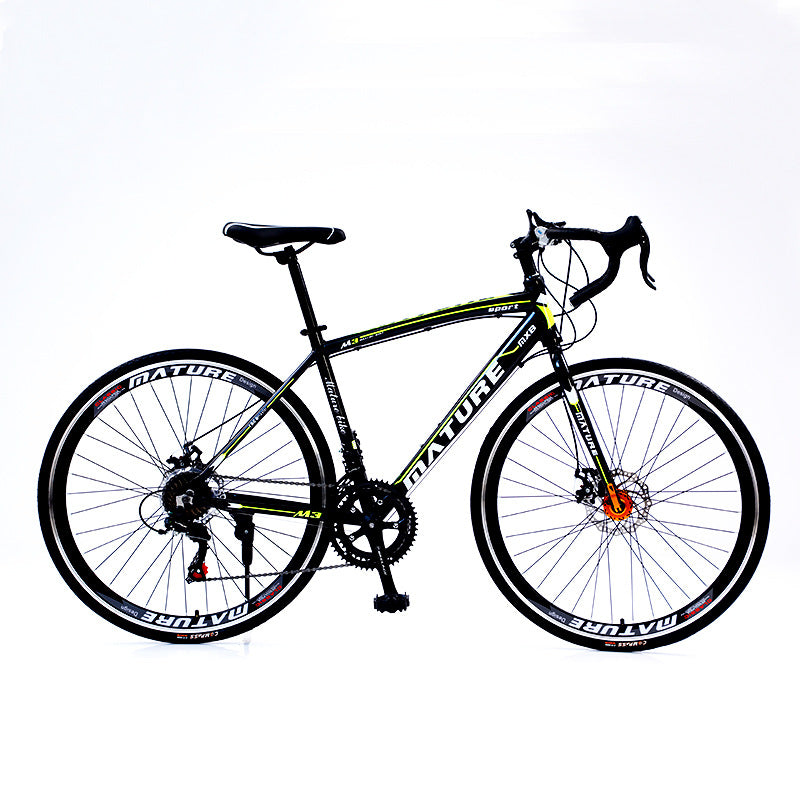 Source Factory Urban Road Competition Variable Speed Bicycle Double Disc Brake Lightweight Male and Female Students Bicycle Commuting