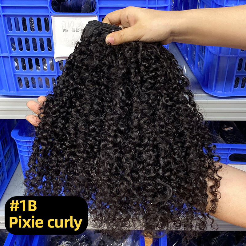 12A Wig Human Hair Hair Curtain Ladies Double Drawn Human Hair Bundles European and American Cross-Border