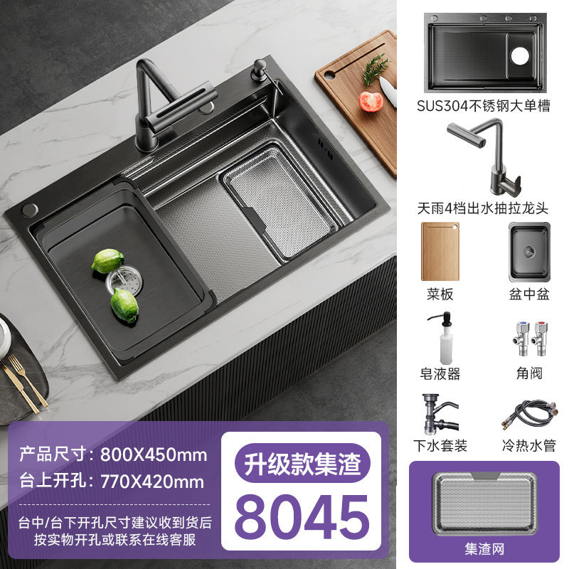 Jomoo Sink Large Single-Slot Kitchen Household 304 Stainless Steel Countertop Undermount Sink Dishwashing Sink Undermount Sink