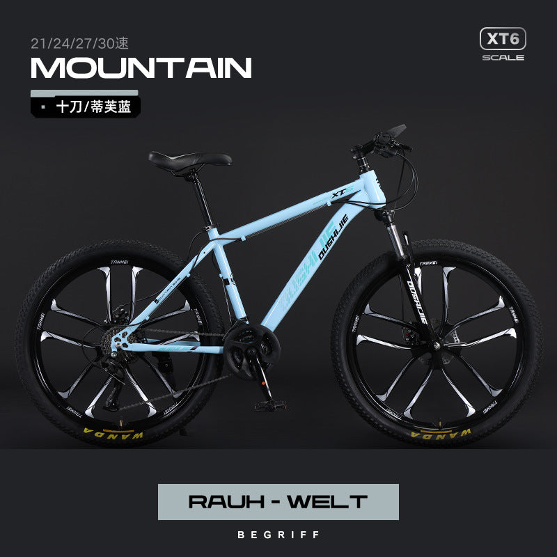Mountain Bike Men and Women Adult Commuter Teenagers Variable Speed Student Shock Absorption off-Road Racing Bike Cross-Border