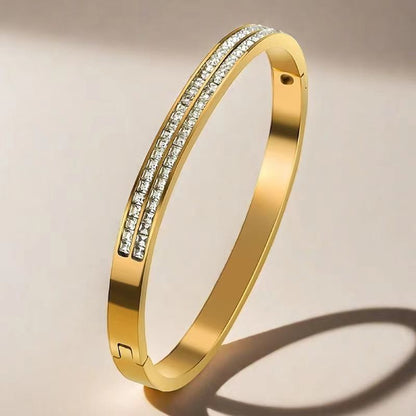 European and American Cross-Border Stainless Steel Bracelet, Titanium Steel Nail Bracelet for Women, Non-Fading, Simple, Versatile, Fashionable and Elegant Bracelet