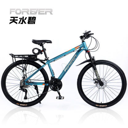 Permanent Aluminum Alloy Mountain Bike Youth Adult Student Bike Variable Speed Racing Shock Absorption Road Bike Commuting Men and Women