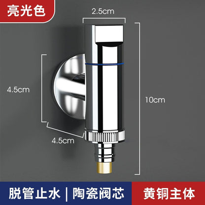 All copper washing machine faucet automatic water stop valve special snap-in nozzle joint drum automatic 4 points/6 points