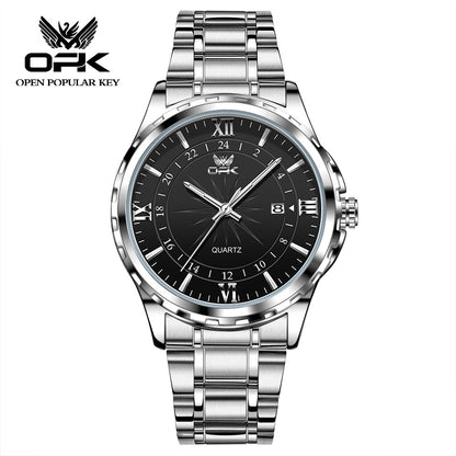 OPK brand new waterproof luminous men's watch fashion luxury wrist watch business personality quartz men's watch