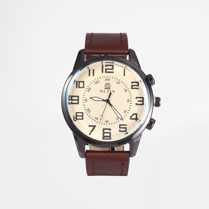Popular Fashion Business Belt Simple Men's Watch Men's Casual Retro Digital Dial Student Quartz Watch Wholesale