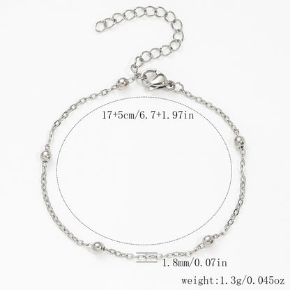Stainless Steel Bracelet 18K Gold Vacuum Plating Furnace Versatile Simple Everyday Basic Bracelet Color-Preserving Jewelry