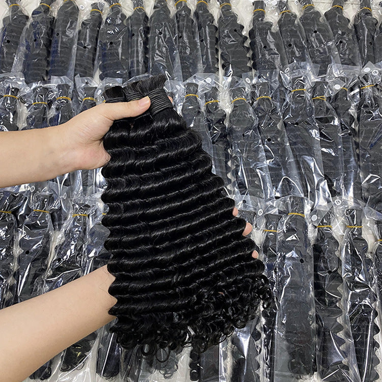 Deep wave real hair dirty braids Boho braids wig full human hair
