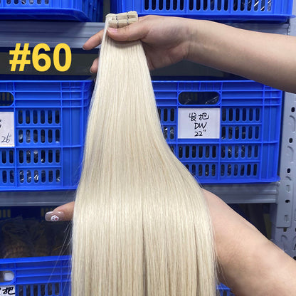 Human Hair Wig Hand Braided Hair Curtain Ladies Human Hair Genius Weft Bundles European and American Cross-Border