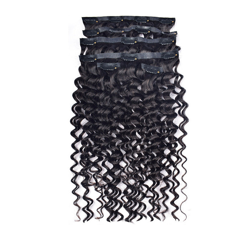 In-Stock Real Human Hair Wigs Pu Clip-In Hair Extensions for Women Seamless Clip Ins Human Hair Export Wigs