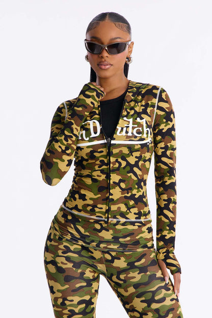 European and American New Ins Foreign Trade Solid Color Letter Printing Stretch Sports Style Zipper Hooded Jacket Trousers Suit for Women