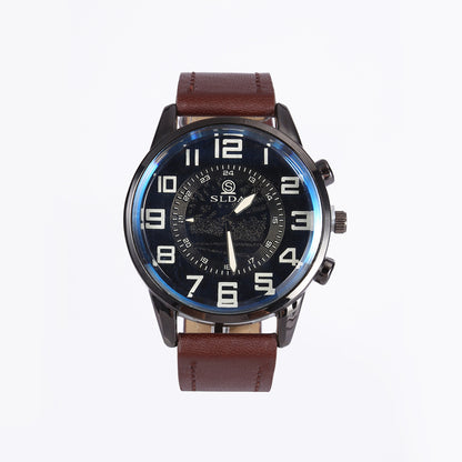 Popular Fashion Business Belt Simple Men's Watch Men's Casual Retro Digital Dial Student Quartz Watch Wholesale