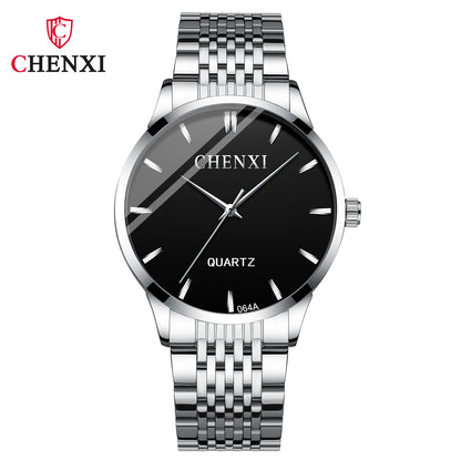 Dawn Men's Simple Business Watch Shake Voice Live Cross-border Foreign Trade Factory Wholesale Steel Belt Luminous Quartz Watch