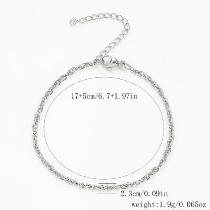 Stainless Steel Bracelet 18K Gold Vacuum Plating Furnace Versatile Simple Everyday Basic Bracelet Color-Preserving Jewelry