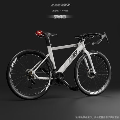 Cross-Border Wholesale Curved Handlebar Road Bike, Variable Speed Bike, Sports Bike, Dual Disc Brake Bicycle, Men's Flat Handlebar Touring Bike, Bicycle