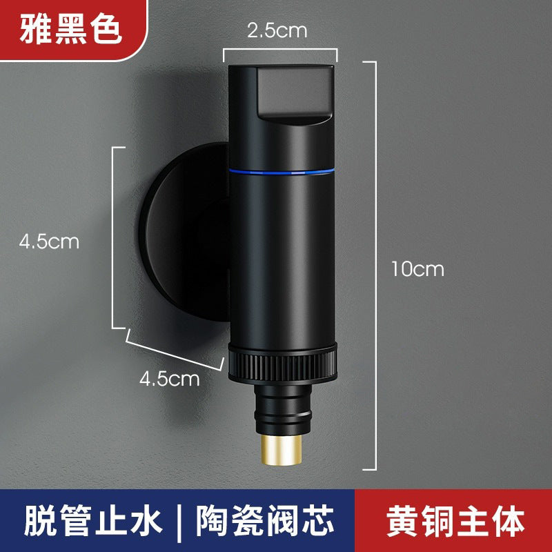 All copper washing machine faucet automatic water stop valve special snap-in nozzle joint drum automatic 4 points/6 points