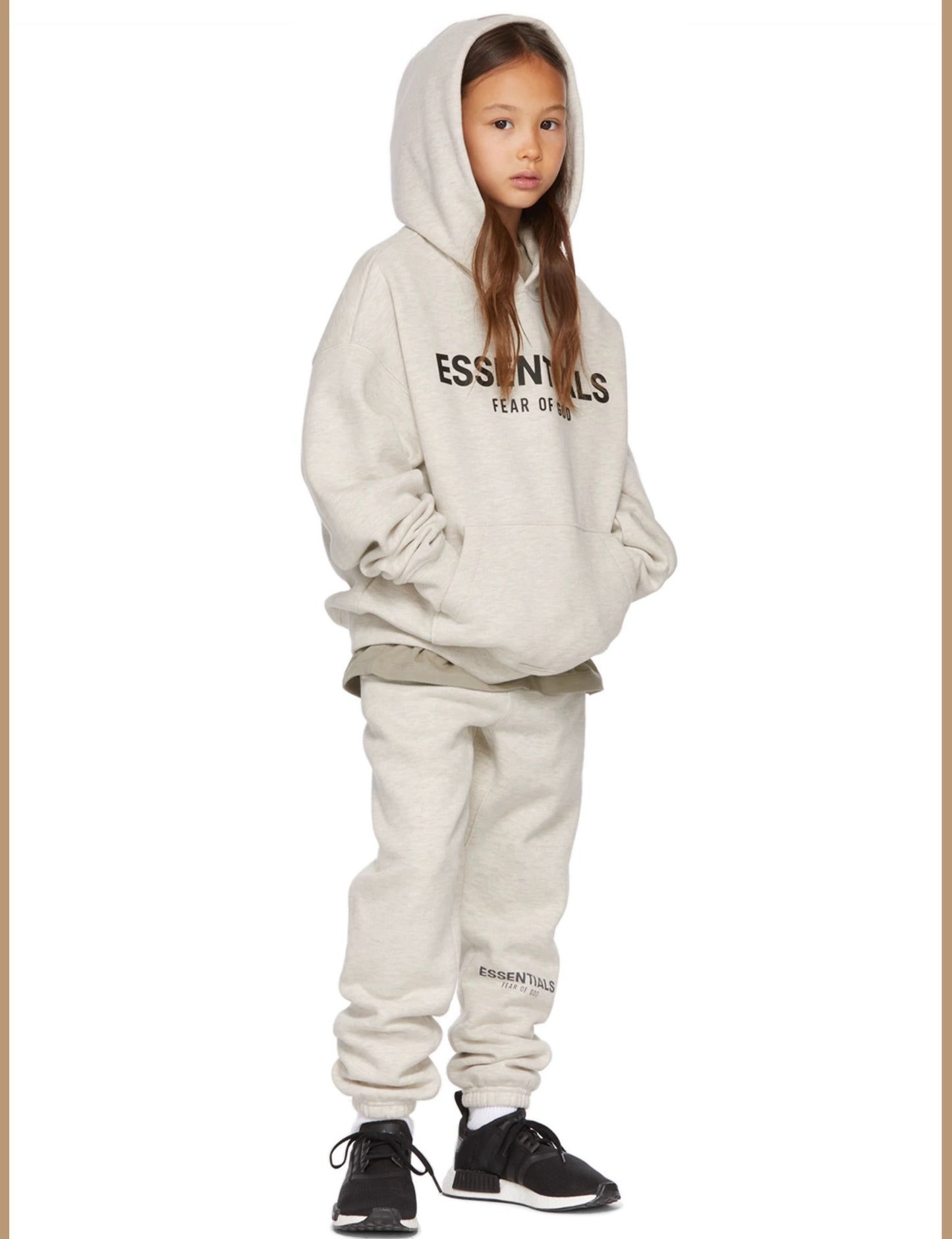Trendy Brand Children's Clothing Essentials Autumn and Winter Suit Men's and Women's High Street Loose Hooded Fleece Sweater Pants
