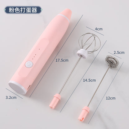 Cross-Border Electric Eggbeater Hand-Held Kitchen Baking Cream Frother Household Mini Milk Coffee Blender