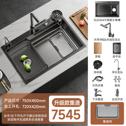 Jomoo Sink Large Single-Slot Kitchen Household 304 Stainless Steel Countertop Undermount Sink Dishwashing Sink Undermount Sink