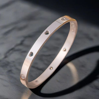 Cross-border Stainless Steel Bracelet Women's High-grade Electroplated Circle Bracelet Diamond Light Luxury Titanium Steel Fashion Jewelry