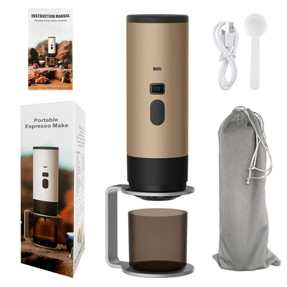 Cross-border portable capsule coffee machine automatic wireless heating small household outdoor portable coffee machine wholesale
