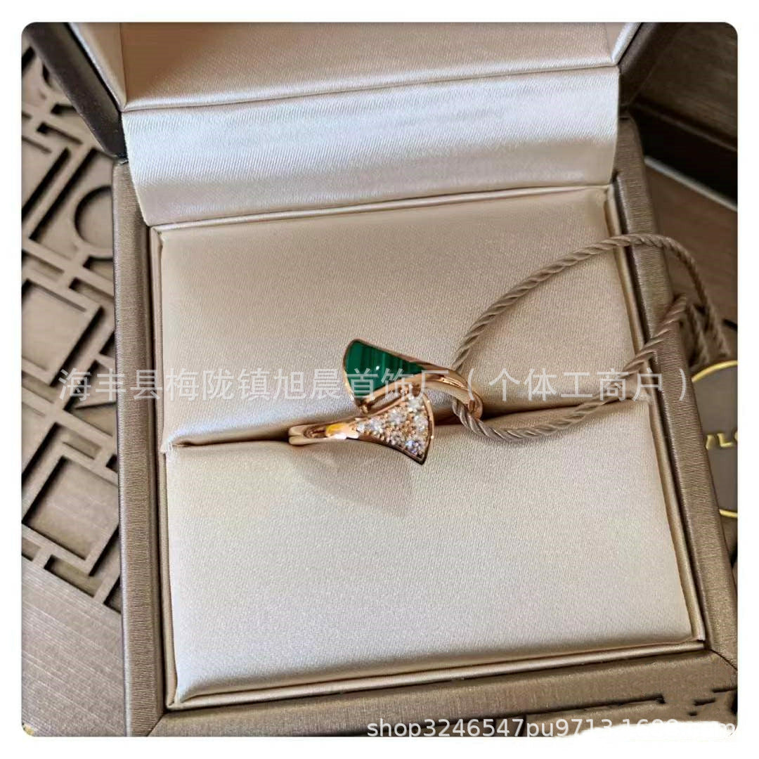 2024 New 18k Gold Snake Bone Ring Narrow Edition Snake Ring Snake Ring Rose Gold White Gold Diamond Fashion Beautiful O