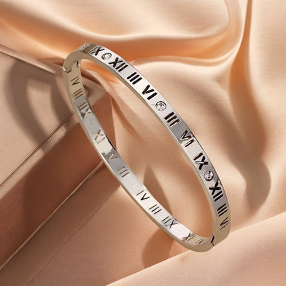 European and American Cross-Border Stainless Steel Bracelet, Titanium Steel Nail Bracelet for Women, Non-Fading, Simple, Versatile, Fashionable and Elegant Bracelet