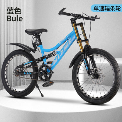 Children's Mountain Bike Cycling Road Bike Double Shock-Absorbing Cycling Bicycle Men's and Women's Same Bicycle Student Cycling Bicycle
