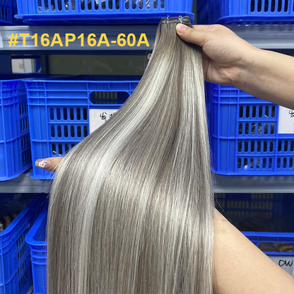 Human Hair Wig Hand Braided Hair Curtain Ladies Human Hair Genius Weft Bundles European and American Cross-Border