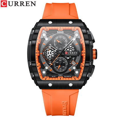 Curren/Curren 8442 Neutral Waterproof and Waterproof Calendar Watch Men's Multifunctional Six-Hand Quartz Watch