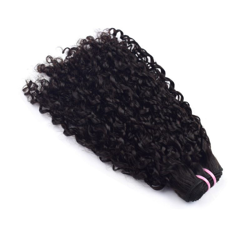 European and American Cross-Border Sdd Pixie Curly Humanhair Bundles First-Class Hair Curtain Human Hair Wig