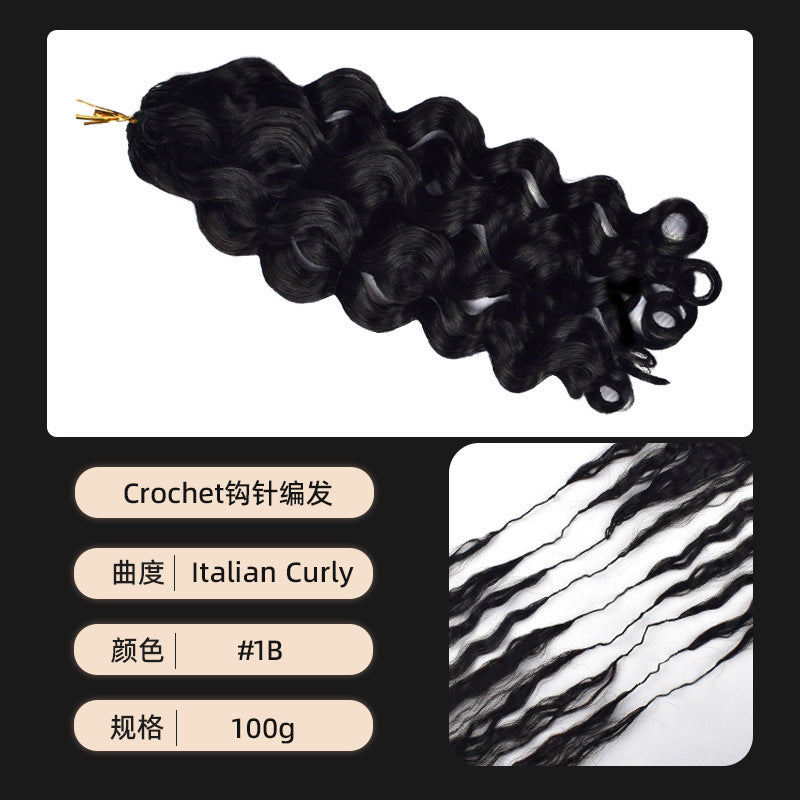 Wig Human Hair Crochet Braided Hair Real Hair Full Head Human Hair Wig European and American Cross-Border Human Hair