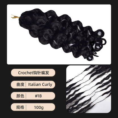 Wig Human Hair Crochet Braided Hair Real Hair Full Head Human Hair Wig European and American Cross-Border Human Hair