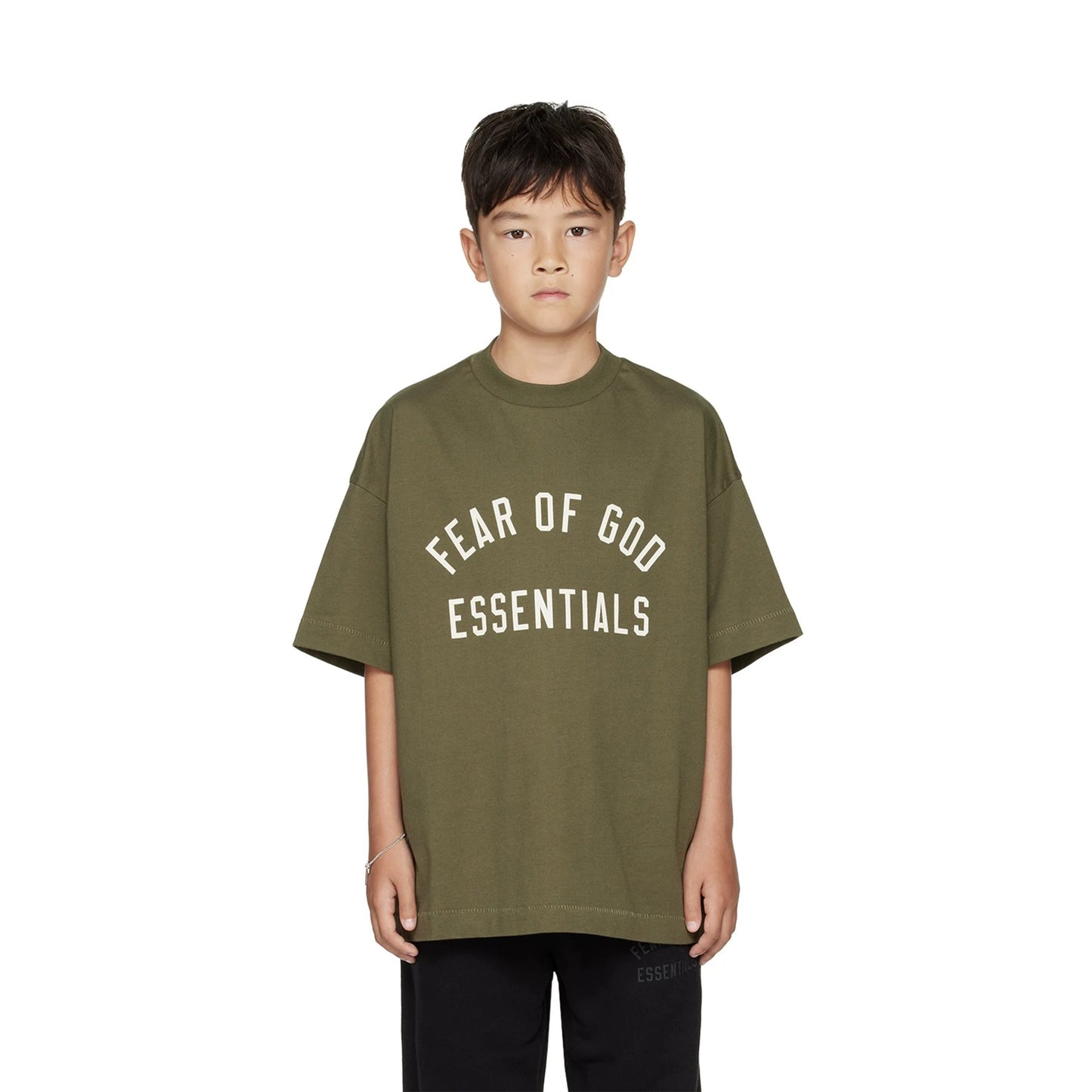 Essentials Children's Short Sleeve 25 Back to School Boys and Girls Summer Fashion Brand Crewneck T-Shirt Cotton