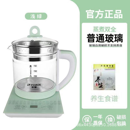 Milian Glass Health-Preserving Teapot, Automatic Tea Brewing Pot, Constant Temperature Teapot, Electric Tea Pot for Home Use, Electric Flower Tea Pot