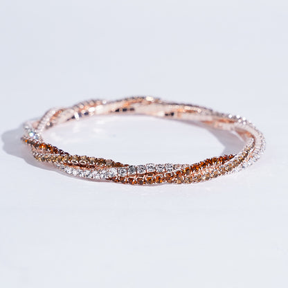 Women's Braided Crystal Bracelet Stretch High-end Bracelet Girlfriend Bracelet Light Luxury Photo Shooting Exquisite Jewelry