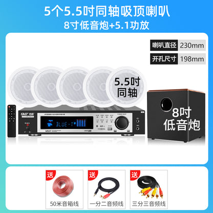 Free Shipping Xianke Ceiling 5.1 Home Theater Audio Set TV Bluetooth Home Living Room Ceiling Embedded Sound