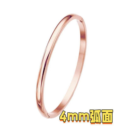 Cross-border Stainless Steel Bracelet Women's High-grade Electroplated Circle Bracelet Diamond Light Luxury Titanium Steel Fashion Jewelry