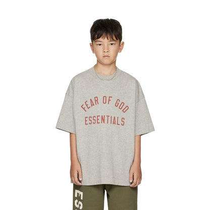 Essentials Children's Short Sleeve 25 Back to School Boys and Girls Summer Fashion Brand Crewneck T-Shirt Cotton