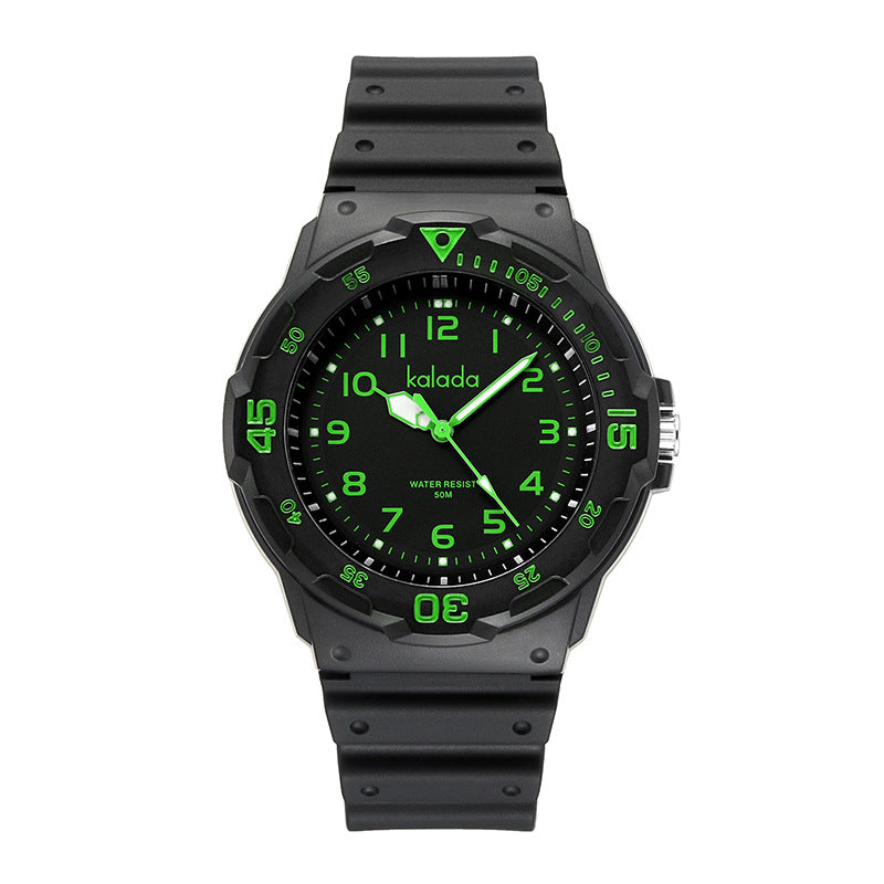 Trendy watches men's sports men's students waterproof anti-fall boys double calendar watch generation box link