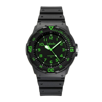 Trendy watches men's sports men's students waterproof anti-fall boys double calendar watch generation box link