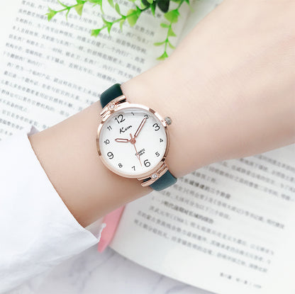 Card Mystery ins Style Student Watch Women's Harajuku Simple Gradient Thin Strap Waterproof Electronic Quartz Watch for Junior High School