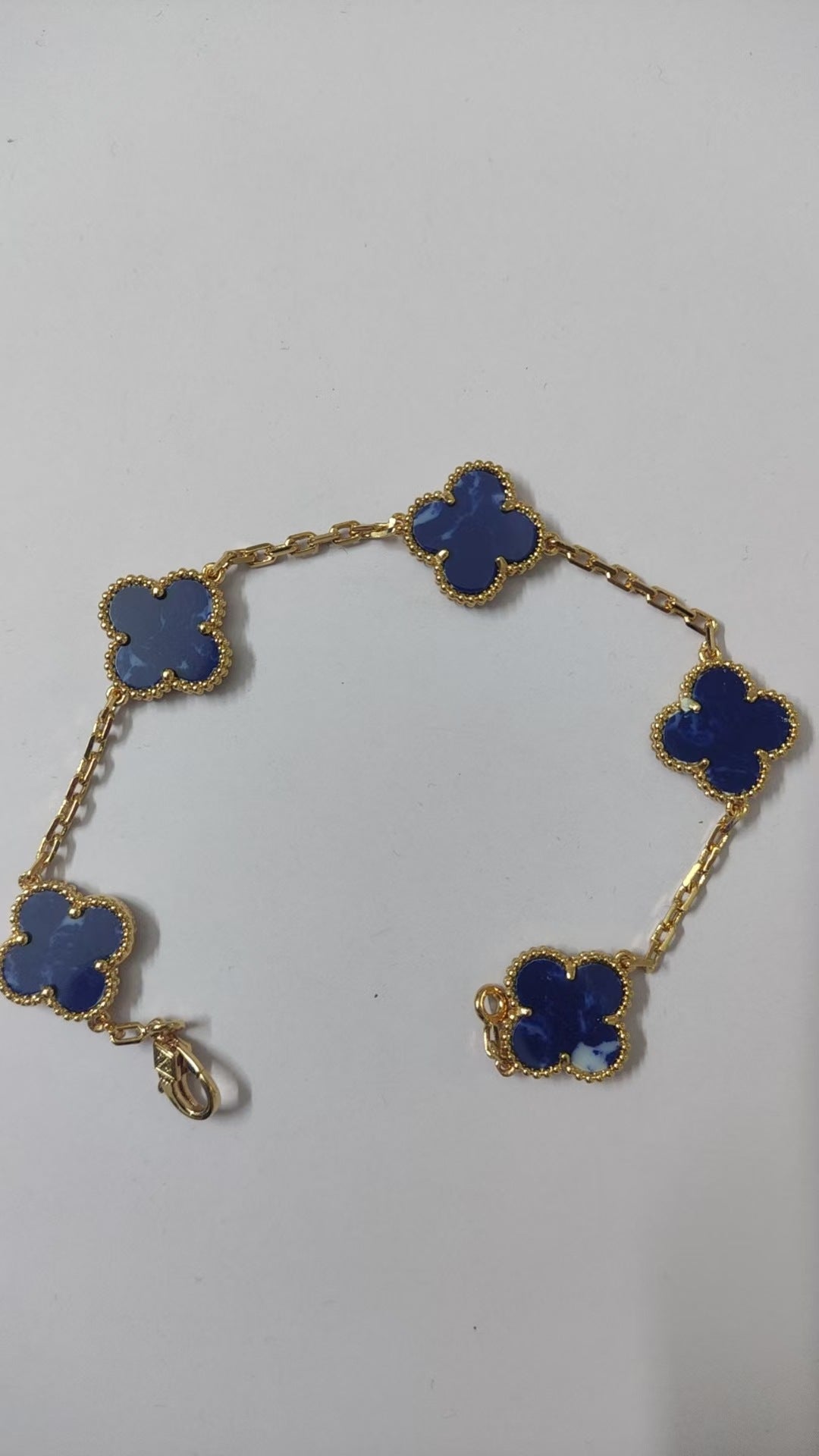 High version 925 silver 9mm small six-flower mini four-leaf clover bracelet women's full diamond natural white fritillary red chalcedony agate