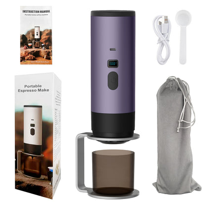 Cross-border portable capsule coffee machine automatic wireless heating small household outdoor portable coffee machine wholesale
