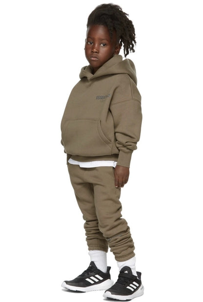Trendy Brand Children's Clothing Essentials Autumn and Winter Suit Men's and Women's High Street Loose Hooded Fleece Sweater Pants