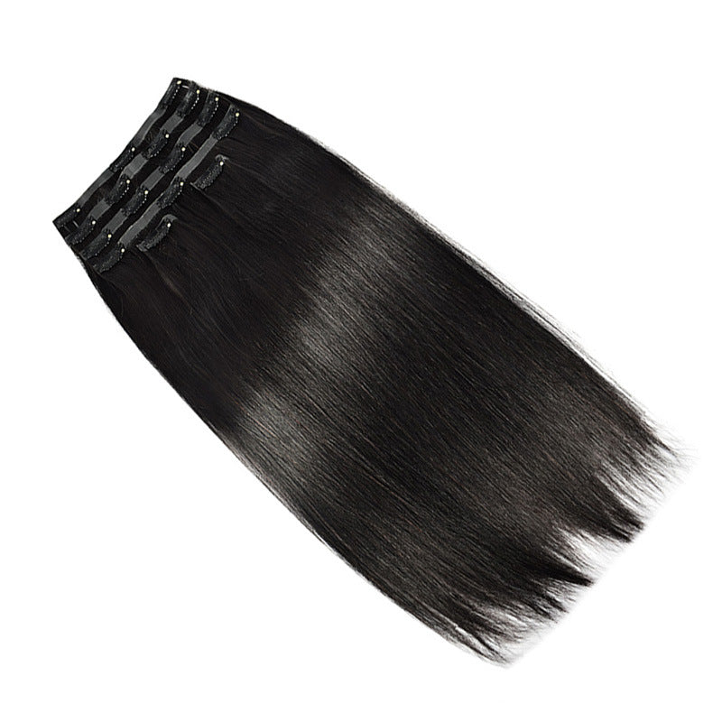 In-Stock Real Human Hair Wigs Pu Clip-In Hair Extensions for Women Seamless Clip Ins Human Hair Export Wigs