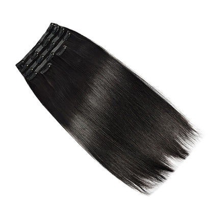In-Stock Real Human Hair Wigs Pu Clip-In Hair Extensions for Women Seamless Clip Ins Human Hair Export Wigs