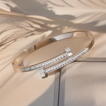 European and American Cross-Border Stainless Steel Bracelet, Titanium Steel Nail Bracelet for Women, Non-Fading, Simple, Versatile, Fashionable and Elegant Bracelet