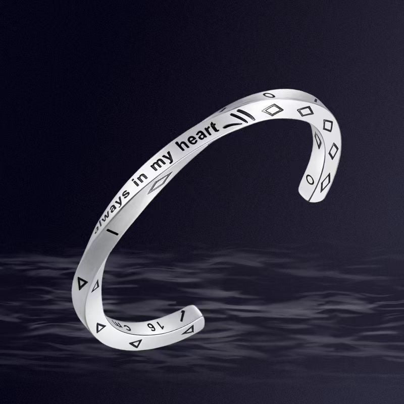 Cross-border Stainless Steel Bracelet Women's High-grade Electroplated Circle Bracelet Diamond Light Luxury Titanium Steel Fashion Jewelry