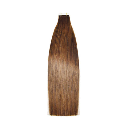 Spot Wholesale Pu Real Hair Film Hair Women's Seamless Hair Extensions Tape in Hair Extension Wigs