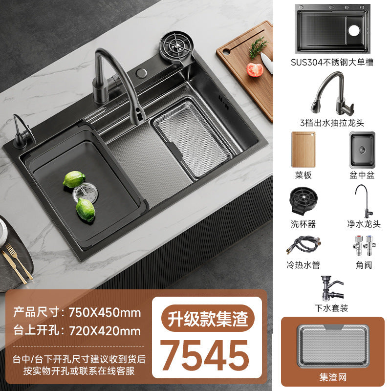 Jomoo Sink Large Single-Slot Kitchen Household 304 Stainless Steel Countertop Undermount Sink Dishwashing Sink Undermount Sink